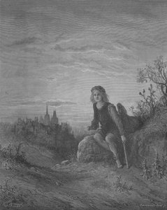 Dick Whittington hört die Glocken von Highgate von Gustave after Dore