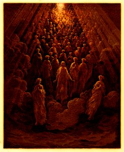 Die Engel im Planeten Merkur, Illustration aus The Dore Gallery, veröffentlicht ca. 1890 von Gustave after Dore