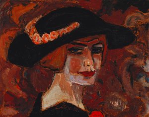 Junge Frau mit Hut von Gustave de Smet
