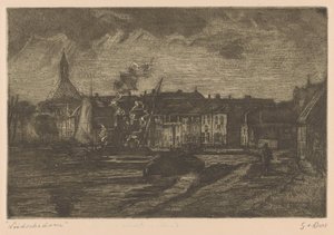 Leidschendam von Gustave van der Does (signed by artist)