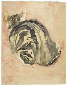 Sitzende Schildpattkatze von Gwen John
