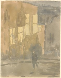 Straße bei Nacht, Meudon von Gwen John