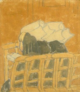 Zwei Nonnen und ein Mädchen in einer Kirche von Gwen John