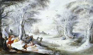 Winterlandschaft mit dem Massaker der Unschuldigen