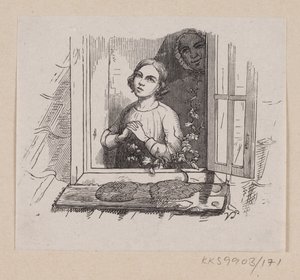 Illustration zu "Fünf aus einer Erbsenschote" in H.C. Andersen, "Märchen und Geschichten", Band 2 von H.P. Hansen