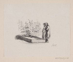 Illustration zu "Nabofamilierne" in H.C. Andersen, "Eventyr og Historier", Band 2 von H.P. Hansen