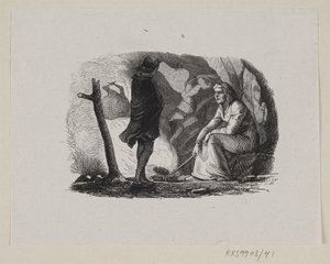 Illustration zu "Paradisets Have" in H.C. Andersen, "Eventyr og Historier", Band 1 von H.P. Hansen