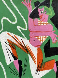 Verspielte pinke Figur