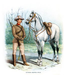Viktorianische berittene Schützen, ca. 1890
