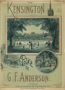 Musikalische Partitur für The Kensington Polka von G. F. Anderson