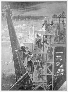 Die Flip-Flap-Fahrt auf der Franco-British Ausstellung, 1908 von H. H. Flere