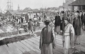 Kommissar Lin zerstört Tausende von Opiumkisten von H. M. (after) Burton