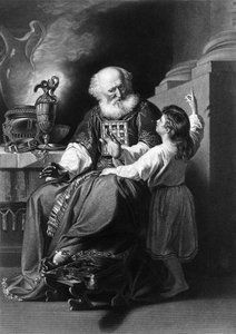 Eli erkannte, dass der Herr das Kind gerufen hatte, 19. Jahrhundert von H. Robinson