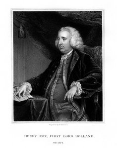 Henry Fox, 1. Baron Holland, Whig-Politiker, 1832 von H. Robinson