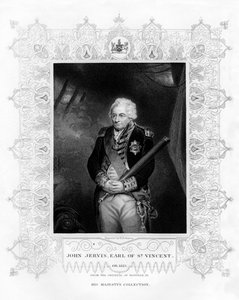 John Jervis, 1. Earl of St Vincent, Admiral der Royal Navy, 19. Jahrhundert von H. Robinson