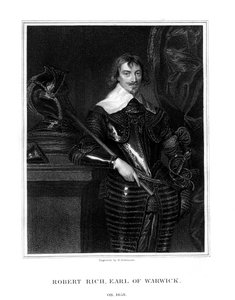 Robert Rich, 2. Earl of Warwick, englischer Kolonialverwalter, 1827
