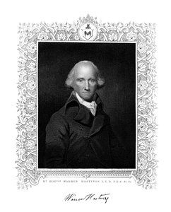 Warren Hastings, englischer Verwalter in Indien, 19. Jahrhundert