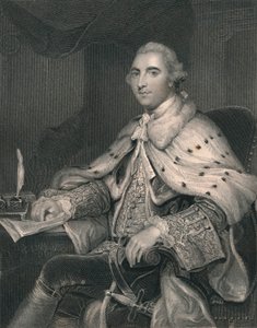 William Fitz-Maurice Petty, Erster Marquis von Lansdowne, um 1766, frühes bis mittleres 19. Jahrhundert von H. Robinson