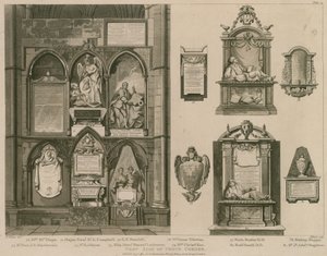 Westseite der Poets Corner, Westminster Abbey, London