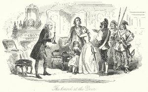 Das Klopfen an der Tür (Gravur)