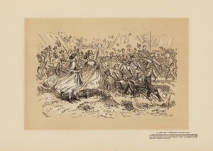 Das Wimbledon-Treffen, Nr. 1, Das Kriegspferd (Gravur) von Hablot Knight (1815 92) Browne