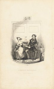 Frontispiz zu The Strange Gentleman: A Comic Burletta, von Charles Dickens von Hablot Knight Browne