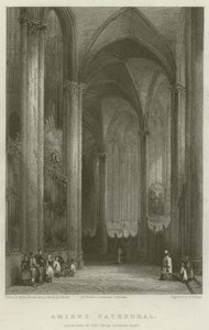 Kathedrale von Amiens, Südseite des Chors, Blick nach Osten von Hablot Knight Browne