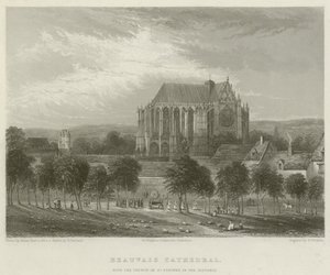 Kathedrale von Beauvais, mit der Kirche St. Etienne in der Ferne von Hablot Knight Browne