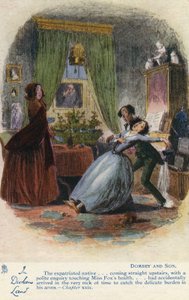 In Dickens Land - Dombey und Sohn Postkarte, ca. 1907