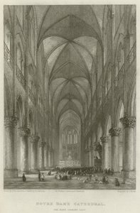 Kathedrale Notre-Dame, Das Kirchenschiff, Blick nach Osten von Hablot Knight Browne