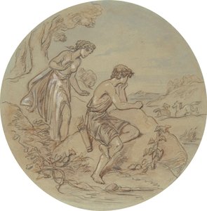 Eines von achtzehn Designs für eine Serie von Platten, die Venus und Adonis illustrieren von Hablot Knight Browne
