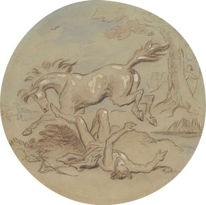 Eines von achtzehn Designs für eine Serie von Platten, die Venus und Adonis illustrieren von Hablot Knight Browne