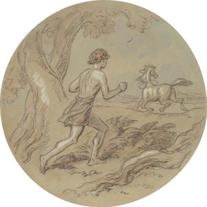 Eines von achtzehn Designs für eine Serie von Platten, die Venus und Adonis illustrieren von Hablot Knight Browne