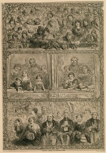 Das Pantomime: Galerie, Logen, Grube von Hablot Knight Browne