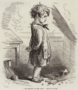 Der Schatten an der Wand von Hablot Knight Browne
