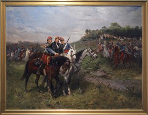 General Jean Auguste Margueritte tödlich verwundet in Floing, späte 19. Jahrhundert