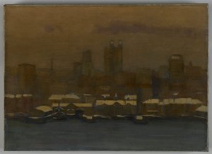 Flussufer, New York im Winter, ca. 1912 von Hamilton Easter Field