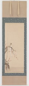 Vogel und Pflaumenblüten, Edo-Zeit, spätes 17. Jahrhundert