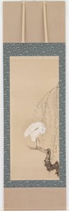 Reiher und Weide, Edo-Periode von Hanabusa Itcho