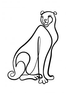 Graziöse Linien-Gepard von Hanna Lee Tidd