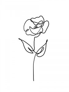 Einzelne Linie Rose