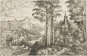 Landschaft mit einer Kirche