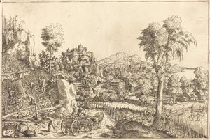 Landschaft mit einem Weinberg von Hanns Lautensack