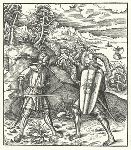 Erzherzog Maximilian von Österreich in Rüstung kämpft mit einem Schwert