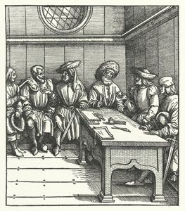Rat der flämischen Bauern, die gegen die Herrschaft von Erzherzog Maximilian von Österreich rebellieren von Hans (after) Burgkmair