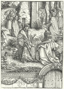 Maximilian I., Heiliger Römischer Kaiser, und seine Frau Maria von Burgund (Gravur)