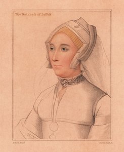 Catherine Brandon, Herzogin von Suffolk, 1812 (Gravur) von Hans (after) Holbein the Younger