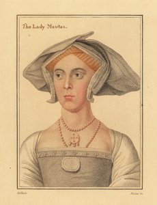 Joan, Lady Meutas, Hofdame von Jane Seymour von Hans (after) Holbein the Younger