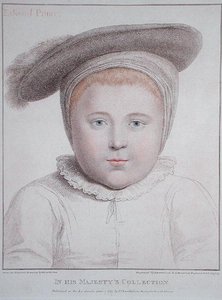 Porträt von Edward VI (1537-53) graviert von Francesco Bartolozzi (1727-1815) 1796 von Hans (after) Holbein the Younger