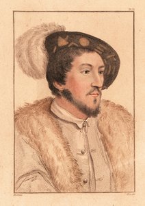Porträt eines unbekannten Mannes, Hof von König Heinrich VIII., ca. 1532, 1812 (Gravur)